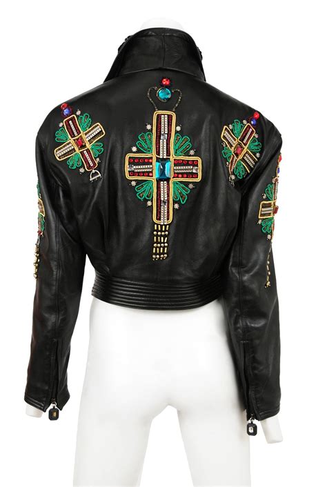 jacket versace 2019|gianni Versace leather jacket.